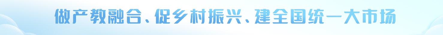 做产教融合、促乡村振兴、建全国统一大市场
